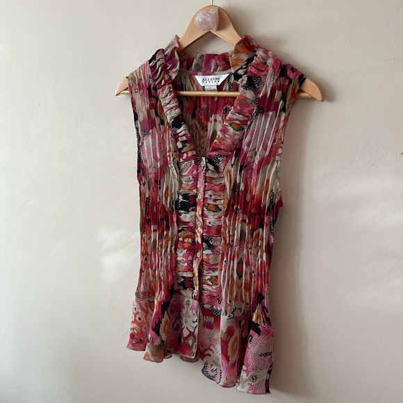 Allison Taylor Floral Sleeveless Tank – Size L, Excellent Condition - Picture 7 of 11